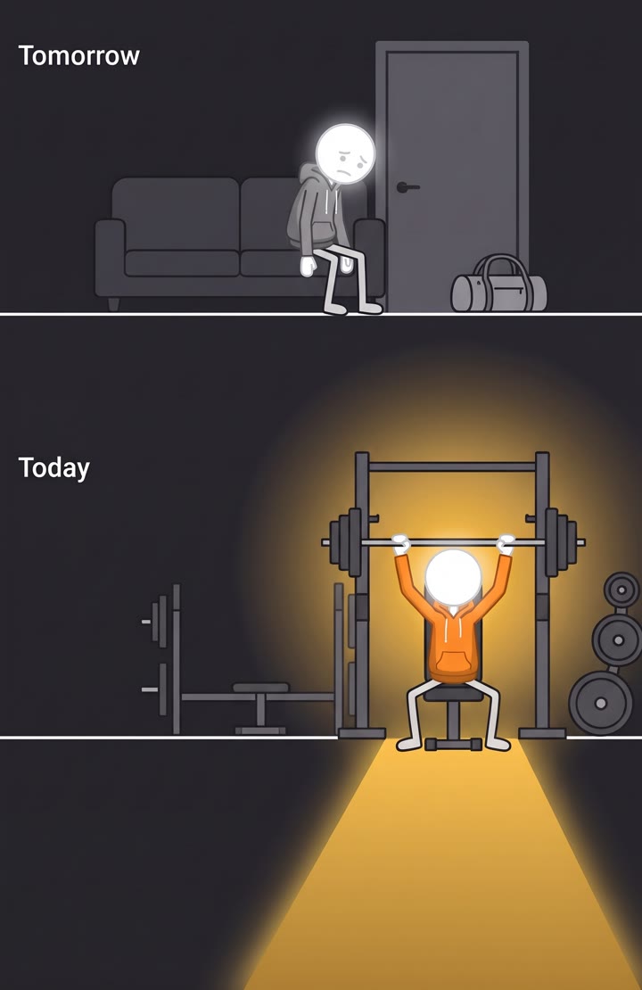 Tomorrow on the couch, today at the gym